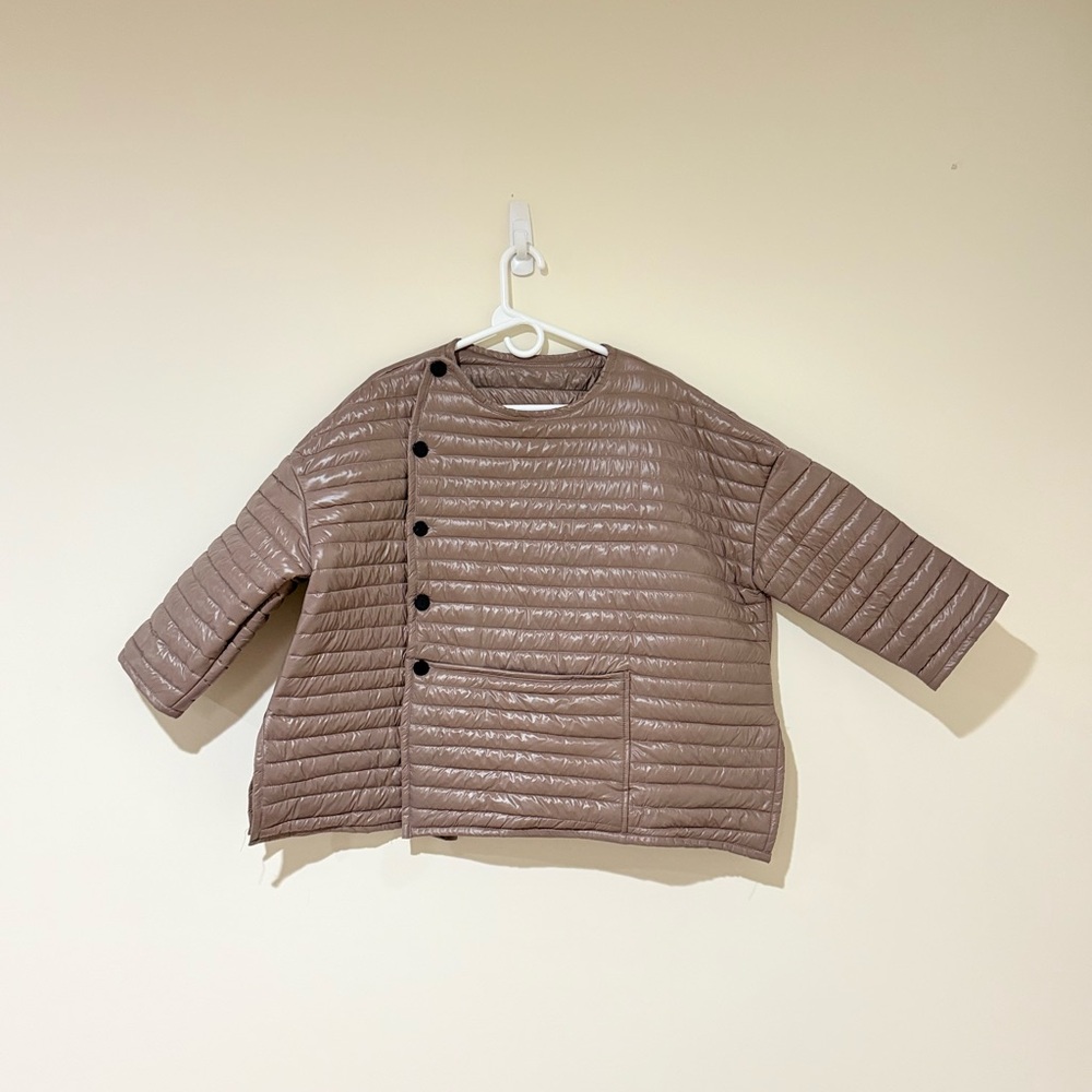 SooLinen Brand Puffer Jacket 3/4 sleeve - NWT Mauve color